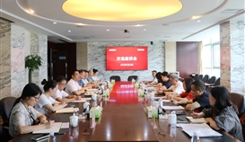 郵儲銀行四川省分行黨委委員、副行長周明一行到德勝釩鈦座談交流