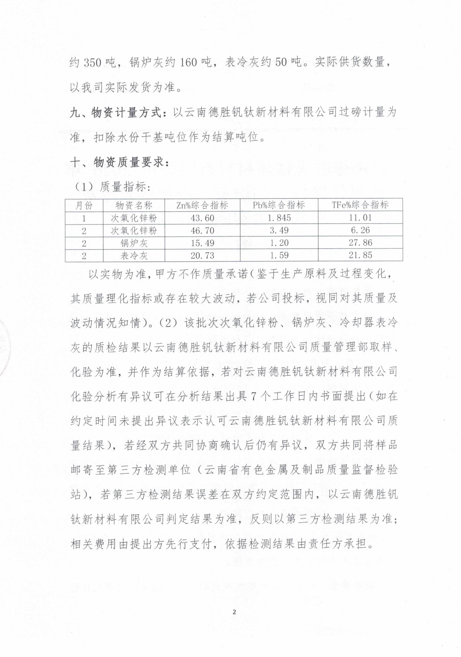 2026年次氧化鋅粉、鍋爐灰、表冷灰招標(biāo)函告02